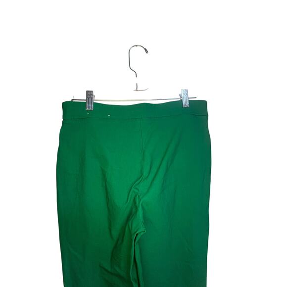 Roz & Ali Kelly Green Stretchy Pull On Pant SZ 4 Rhinestone Bow Ankle Details - Picture 8 of 13